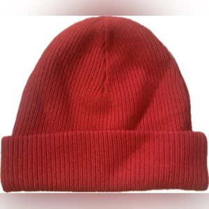 Red Wilfred Aritzia 100% Wool Knit Beanie